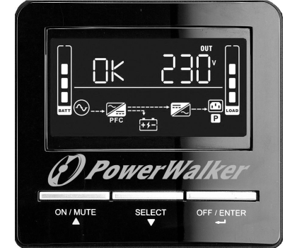 UPS (zasilacz awaryjny) Power Walker LINE-INTERACTIVE (1100VA/770W, 3x PL, LCD, AVR)